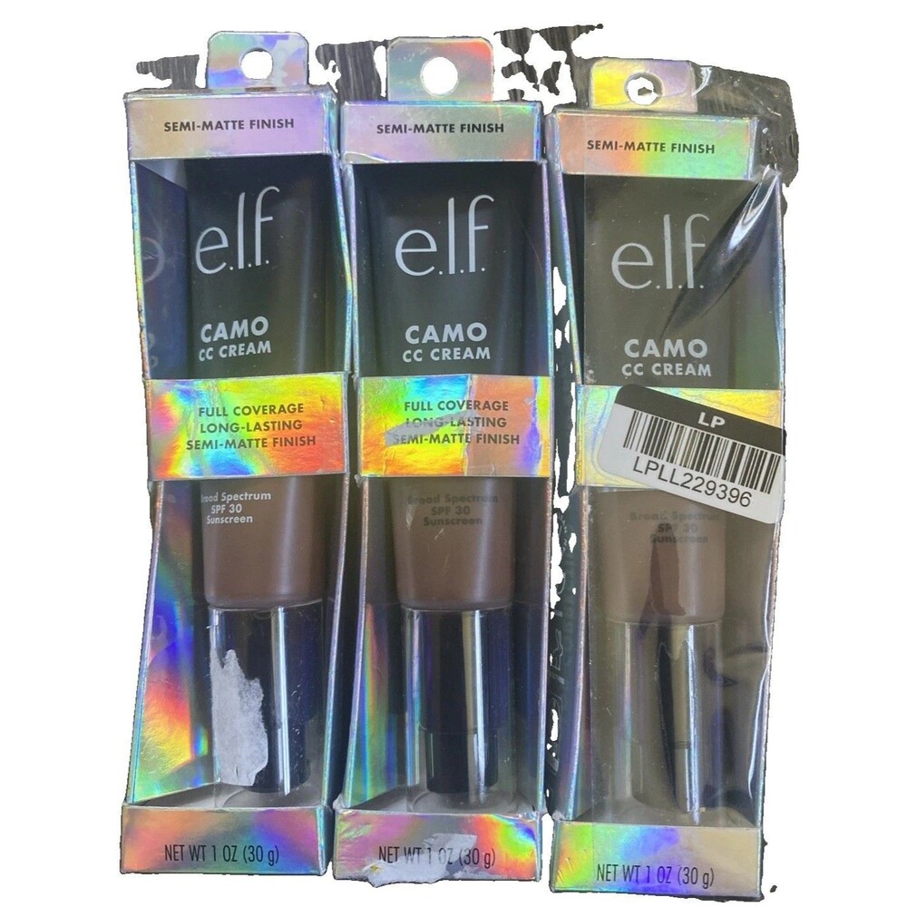 e.l.f. Camo CC Cream Rich 640 W 1 Oz Lot If 3 New In Box Sealed